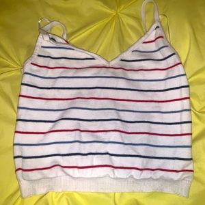 Red, White and Blue Crop Top